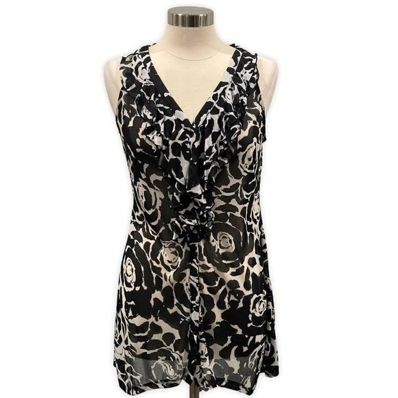 INC International Concepts Ruffled Neckline Tunic - Picture 1 of 11
